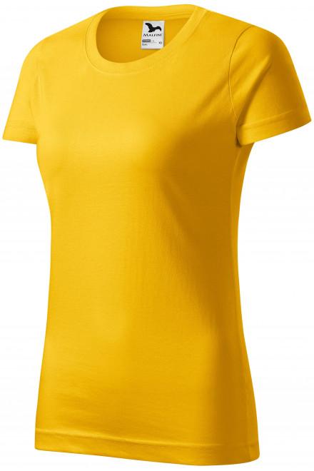 Női egyszerű póló, sárga, pamut pólók
