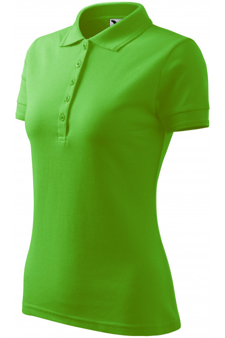Női elegáns póló, alma zöld, női pólók gallérral