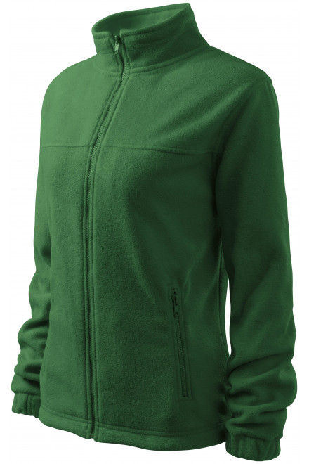 Női polár dzseki, üveg zöld, női kabátok