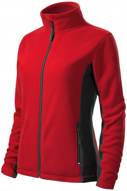 Női polár kontraszt kabát, piros, női kabátok