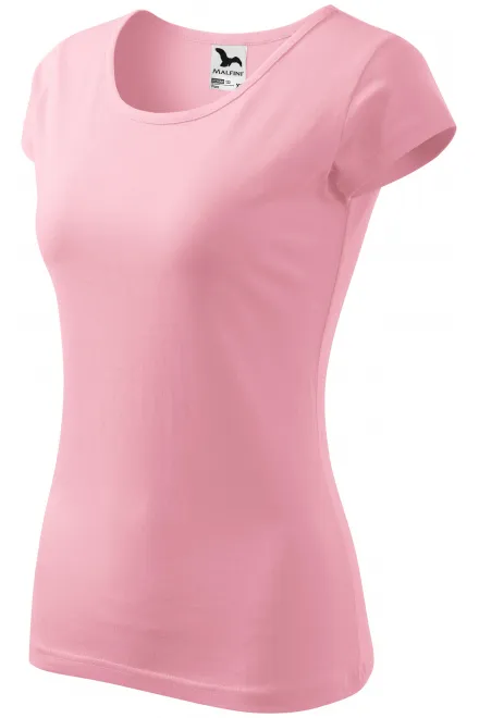 Női póló nagyon rövid ujjú, rózsaszín