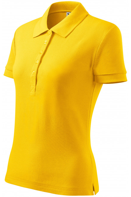 Női póló, sárga, női pólók gallérral