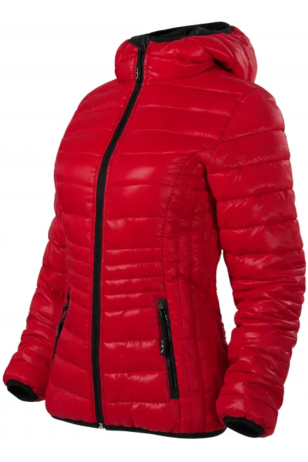 Női steppelt kabát, formula red