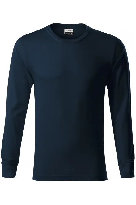Tartós férfi hosszú ujjú póló - sötétkék, XL