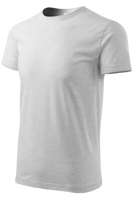 Unisex nagyobb súlyú póló, világosszürke márvány