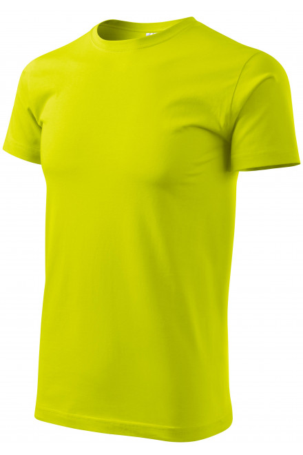 Unisex nagyobb súlyú póló, zöldcitrom, pamut pólók